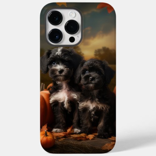 Yorkipoo Puppy Autumn Delight Pumpkin Case_Mate iPhone 14 Pro Max Case