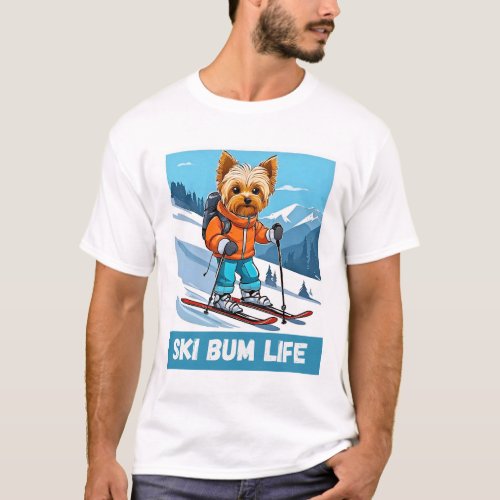 Yorkipoo Ski Bum Life T_Shirt