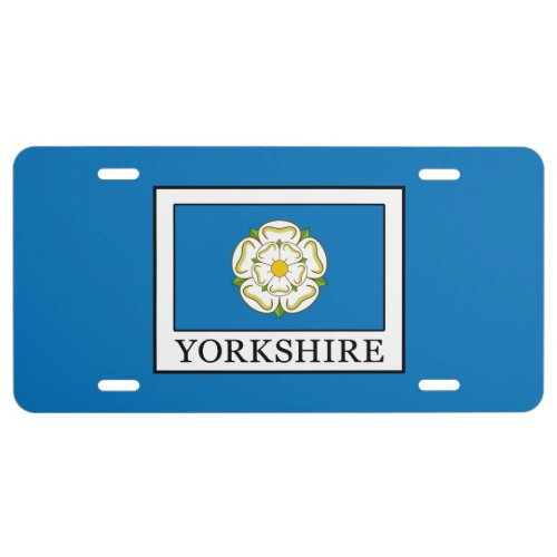 Yorkshire County England License Plate