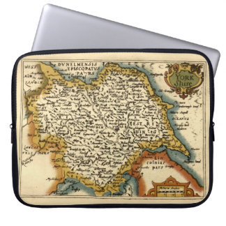 Yorkshire County England Old Antiquarian Atlas Map Laptop Sleeve