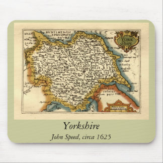 Yorkshire County England Old Antiquarian Atlas Map Mouse Pad