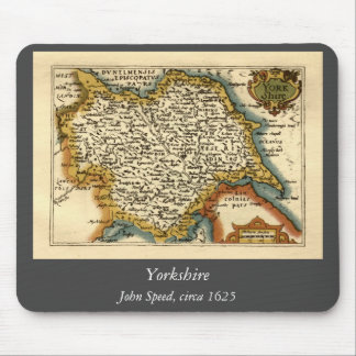 Yorkshire County England Old Antiquarian Atlas Map Mouse Pad