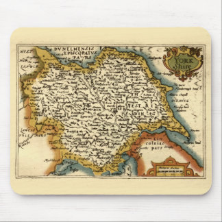 Yorkshire County England Old Antiquarian Atlas Map Mouse Pad
