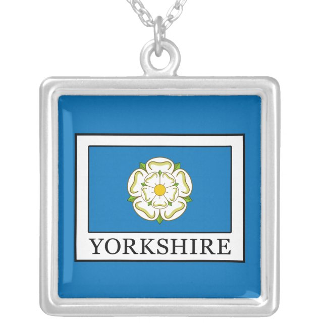 Yorkshire County England Silver Plated Necklace (Front)