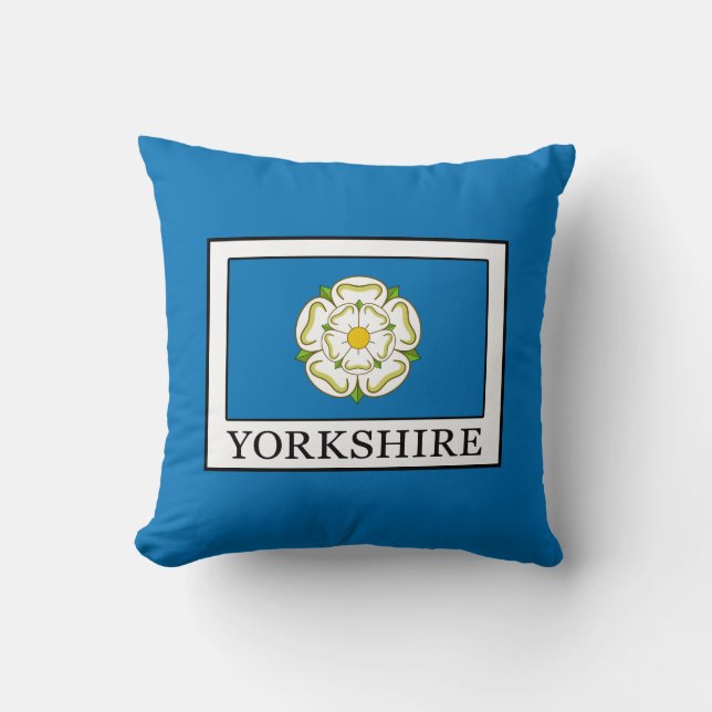 Yorkshire County England Throw Pillow (Front)