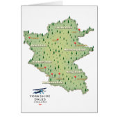 Yorkshire Dales England map (Front)