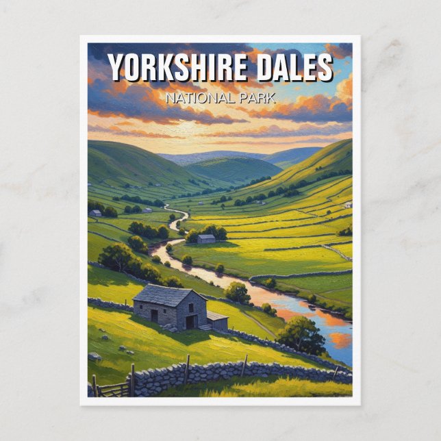Yorkshire Dales National Park England Travel Postcard (Front)