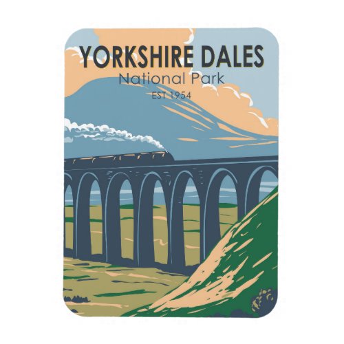 Yorkshire Dales National Park England Vintage Magnet