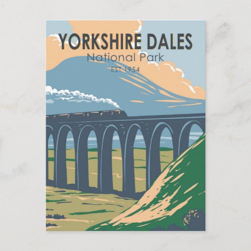 Yorkshire Dales National Park England Vintage Postcard