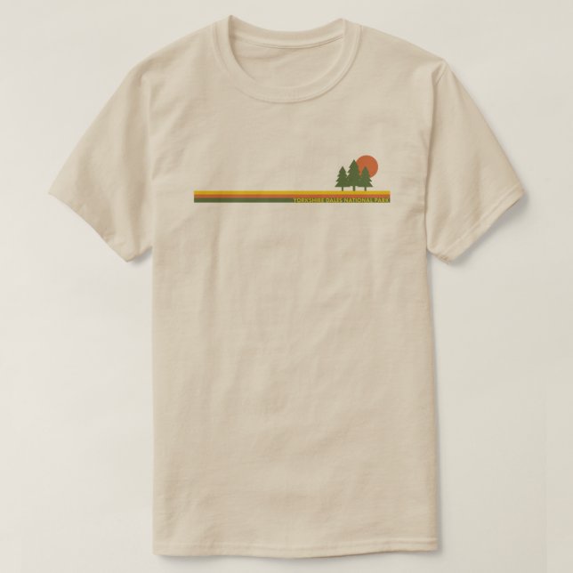 Yorkshire Dales National Park Pine Trees Sun T-Shirt (Design Front)