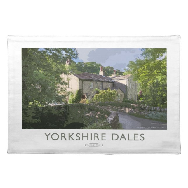 Yorkshire Dales Railway Poster Cloth Placemat (Front)