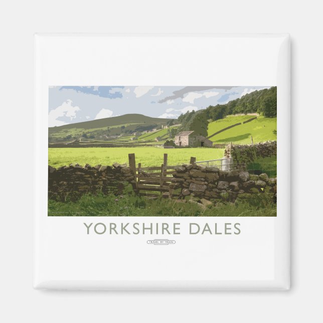 Yorkshire Dales Railway Poster Magnet (Front)