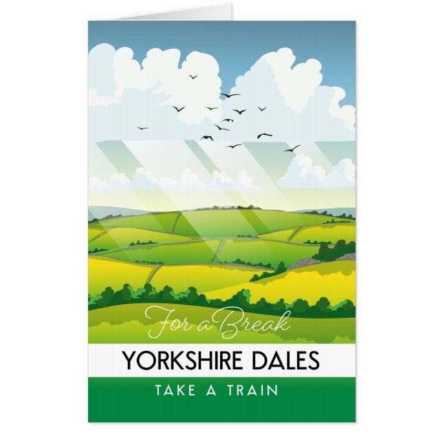 Yorkshire Dales travel poster. Card (Front)