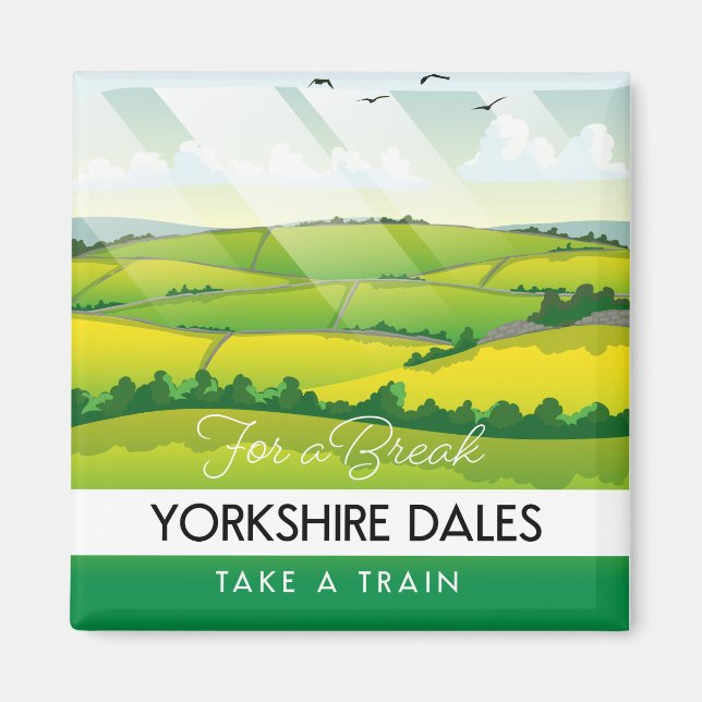 Yorkshire Dales travel poster. Magnet (Front)