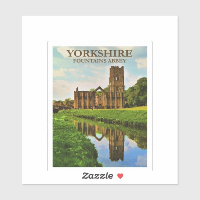 Yorkshire, Fountains Abbey, Sticker (Sheet)