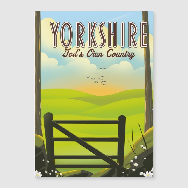 Yorkshire "God's own Country" vintage travel poste (Front)
