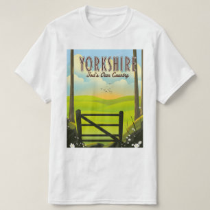 Yorkshire "God's own Country" vintage travel poste T-Shirt