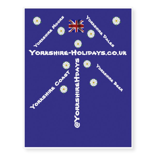 Yorkshire-Holidays Temporary Tattoo (Front)