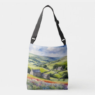 "Yorkshire Meadowsong" Landscape Yorkshire Dales Crossbody Bag