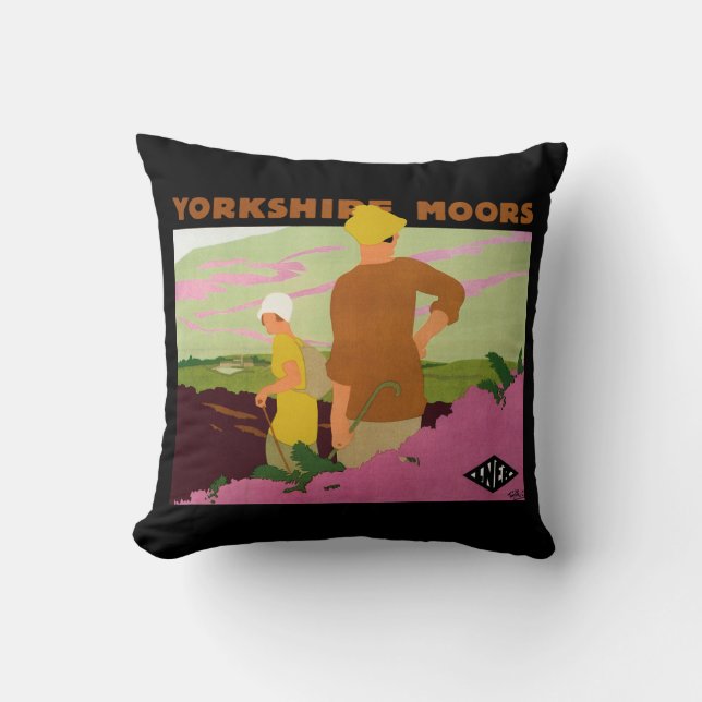 Yorkshire Moors Throw Pillow (Front)
