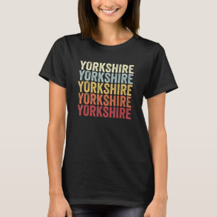 Yorkshire New York Yorkshire NY Retro Vintage Text T-Shirt