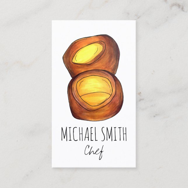 Yorkshire Pudding North England UK British Food Business Card (Front)