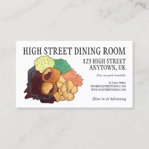 Yorkshire Pudding Sunday Roast UK British Food Business Card