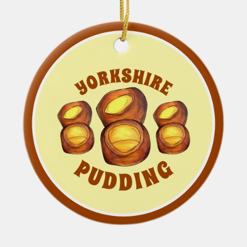 Yorkshire Pudding Sunday Roast UK British Food Ceramic Ornament