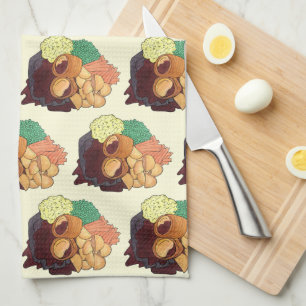 Yorkshire Pudding Sunday Roast UK British Food Kitchen Towel