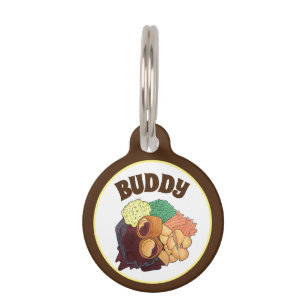 Yorkshire Pudding Sunday Roast UK British Food Pet ID Tag