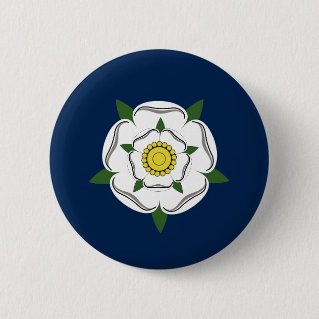 yorkshire region flag british county britain great pinback button (Front)
