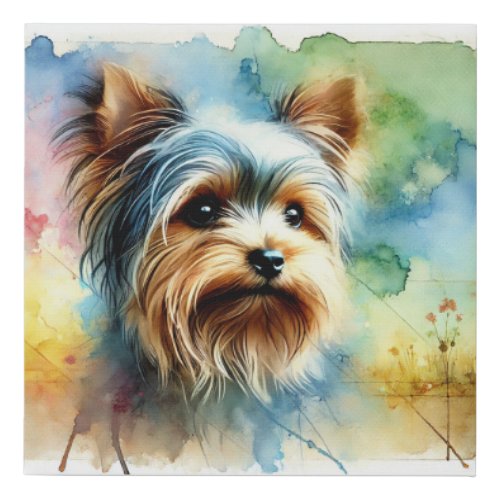 Yorkshire Terrier 080724AREF106 _ Watercolor Faux Canvas Print