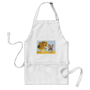Yorkshire Terrier 17 - Sunflowers Adult Apron
