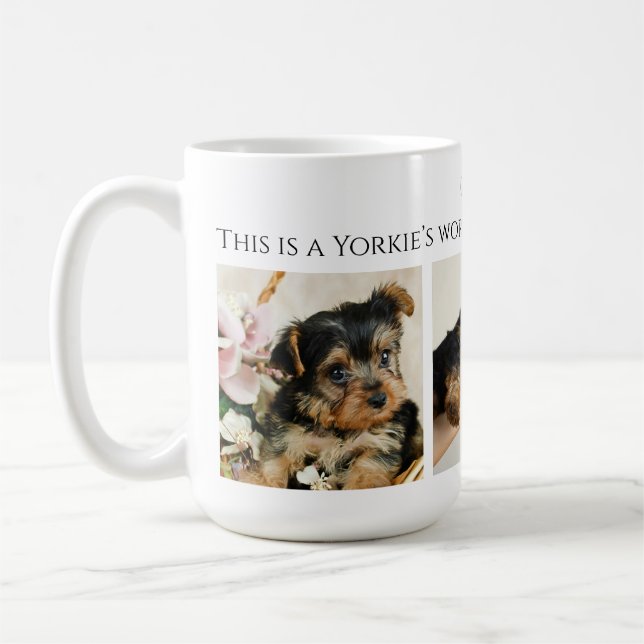 Yorkshire Terrier 3 Photo Collage Coffee Mug (Left)