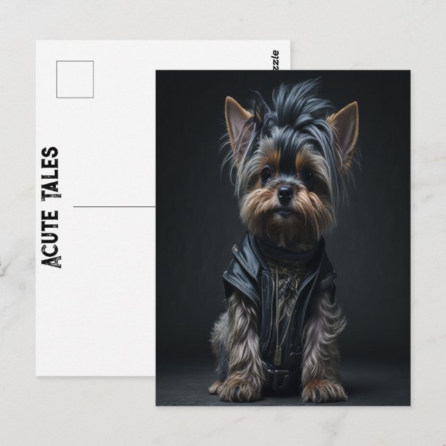 Yorkshire Terrier Acute Tales Yorkie Rock Fatigues Postcard (Front/Back)