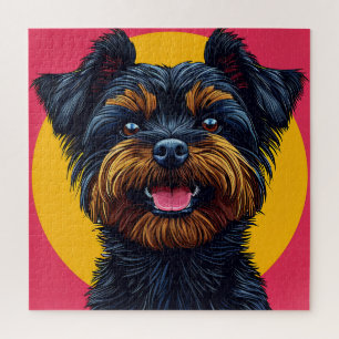 Yorkshire Terrier Against a Bright Background Jigsaw Puzzle