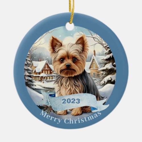 Yorkshire Terrier  Art  Dog Pet  Ceramic Ornament