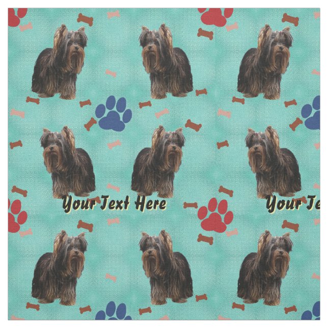 Yorkshire Terrier Art Fabric (Swatch)