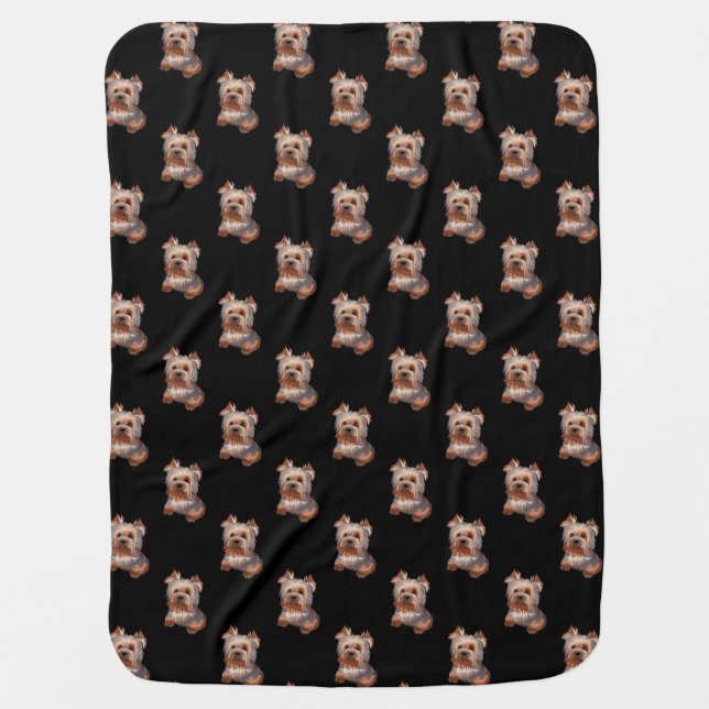 Yorkshire Terrier Baby Blanket (Front)