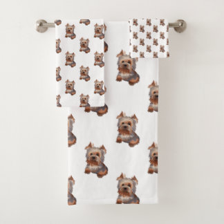 Yorkshire Terrier Bath Towel Set