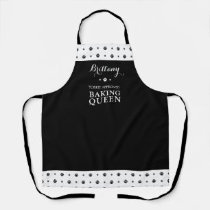 Yorkshire Terrier Black White Baking Queen Custom Apron