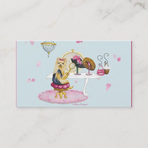 Customizable Yorkshire Terrier Boudoir Business Cards
