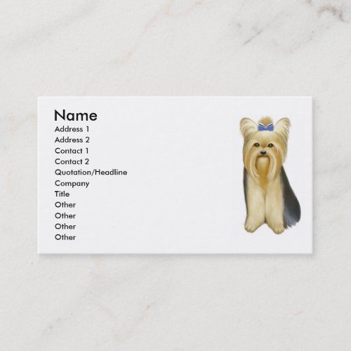 Yorkshire Terrier Business Card