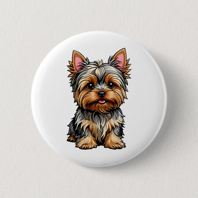 Yorkshire Terrier Button (Front)