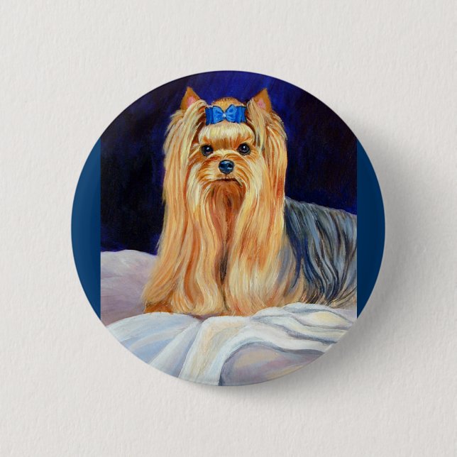 Yorkshire Terrier Button pin (Front)