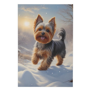 Yorkshire Terrier Canvas Wall Art – Winter Wonder