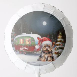 Yorkshire Terrier Caravan Christmas Adventure Balloon