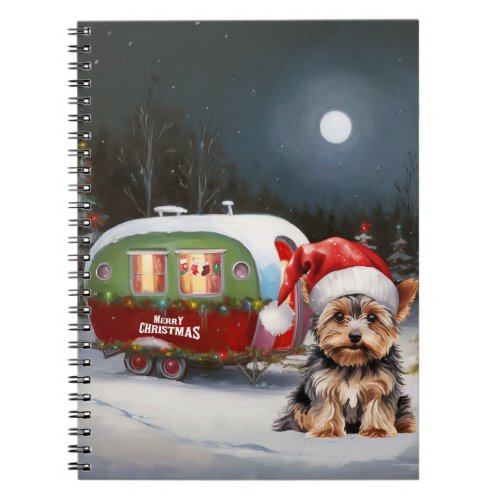 Yorkshire Terrier Caravan Christmas Adventure Notebook