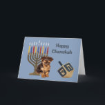 Yorkshire Terrier Chanukah Card Menorah Dreidel<br><div class="desc">Remembering family and friends during the Chanukah season is a wonderful way to keep in touch with the people you love and care about. I created these dog Chanukah cards with love and care and I am sure anyone who loves dogs will be delighted to receive them. You do have...</div>