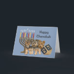Yorkshire Terrier Chanukah Card Menorah Dreidel<br><div class="desc">Remembering family and friends during the Chanukah season is a wonderful way to keep in touch with the people you love and care about. I created these dog Chanukah cards with love and care and I am sure anyone who loves dogs will be delighted to receive them. You do have...</div>